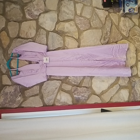 Missguided Lavendar Satin Cold Shoulder maxi dress size US 2 new with tags - Picture 2 of 8